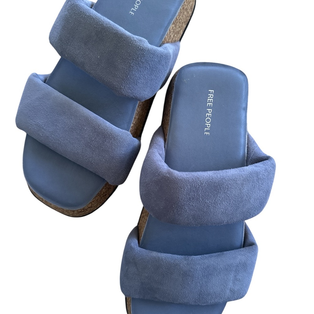 Free People Fairmount Flared Sandals - color~Seascape 7.5 boho chic - Picture 4 of 7